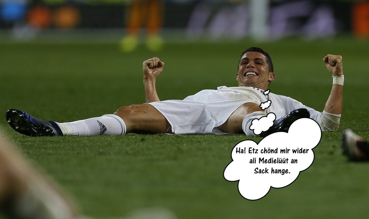 Nein, das hat CR7 so natürlich nicht gedacht.