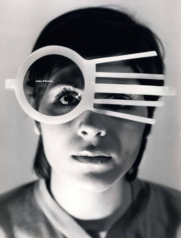 Feb. 13, 1971 - Model Wears Pierre Cardin Sunglasses