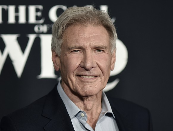 FILE - Harrison Ford attends the premiere of &quot;The Call of the Wild&quot; in Los Angeles on Feb. 13, 2020. Police in Sicily said Saturday, Oct. 23, 2021 that American actor Harrison Ford was reuni ...