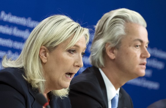 Profitieren von den Spannungen: Die Populistenführer Marine Le Pen und Geert Wilders.