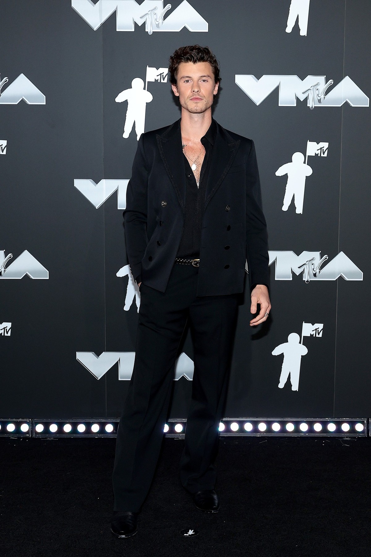 ELMONT, NEW YORK - SEPTEMBER 11: Shawn Mendes attends the 2024 MTV Video Music Awards at UBS Arena on September 11, 2024 in Elmont, New York. (Photo by Dimitrios Kambouris/Getty Images)