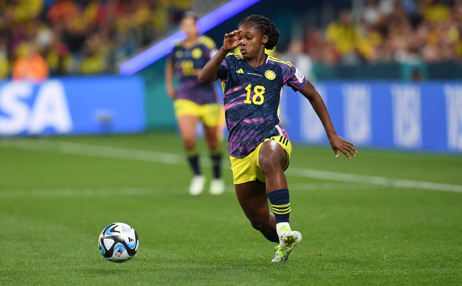 July 30, 2023, Sydney, NSW, Australia: CAICEDO Linda of Colombia in action during FIFA Women s World Cup 2023 at Sydney Football Stadium. Sydney Australia - ZUMAr188 20230730_zip_r188_001 Copyright: x ...