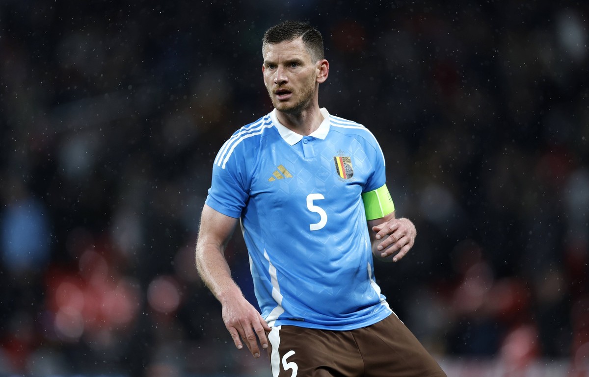 England v Belgium - International Friendly, L�nderspiel, Nationalmannschaft Jan Vertonghen of Belgium in action during the international friendly match between England and Belgium at Wembley Stadium o ...
