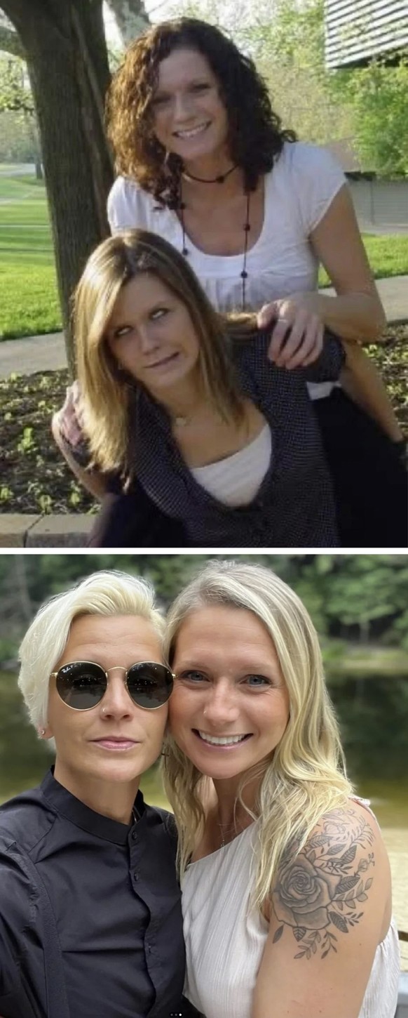 Glückliche Paare damals und heute