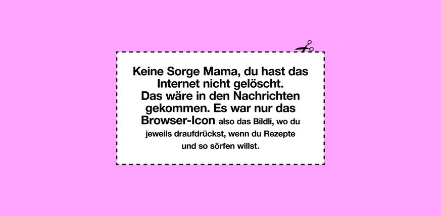 Die lieben Eltern und die Technik. 6 superpraktische Antwortkärtchen