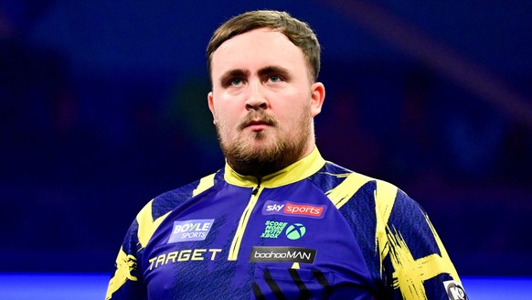 Darts World Grand Prix Final Luke Littler during The World Grand Prix Darts Final at Mattioli Arena, Leicester, United Kingdom on 12 October 2025. Leicester Mattioli Arena United Kingdom Editorial use ...