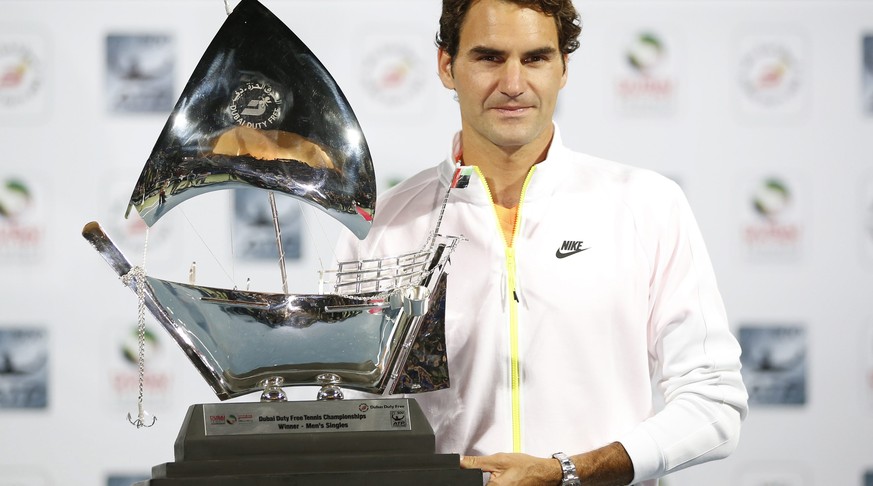 2015: Ende Februar siegt Federer einmal mehr in Dubai.
