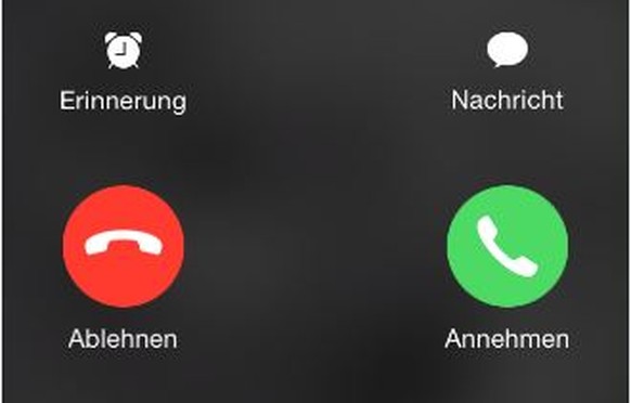 So sieht es aus, wenn du einen Anruf erhältst, wenn dein iPhone&nbsp;nicht&nbsp;gesperrt ist.