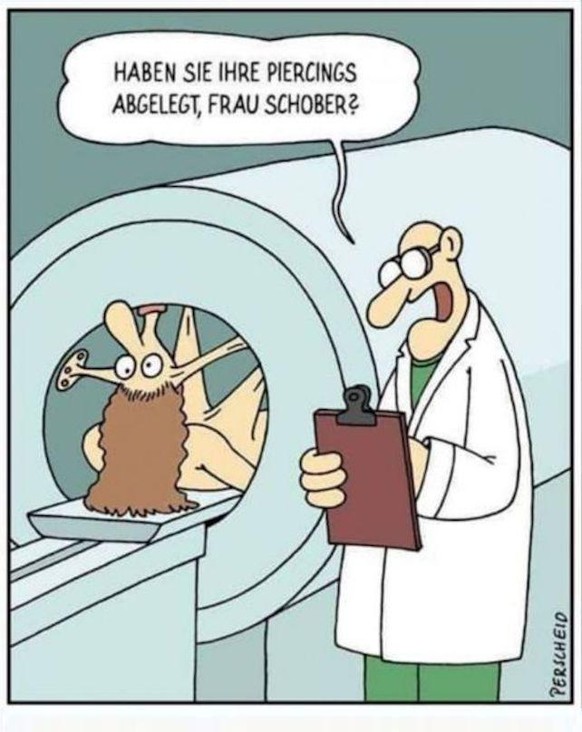 Weltrekord in «Body Modification» – so sieht der Mann aus 😱\nDen Typen sollte man mal durch das MRT schicken und schauen was geschieht.
Vielleicht gibt&#039;s ja eine gratis Dödelverlängerung.