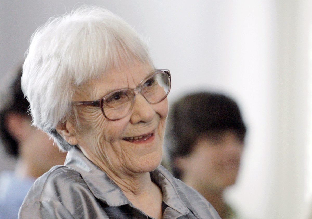 FILE - In this Aug. 20, 2007, file photo, "To Kill A Mockingbird" author Harper Lee smiles during a ceremony honoring the four new members of the Alabama Academy of Honor, at the state Capit ...