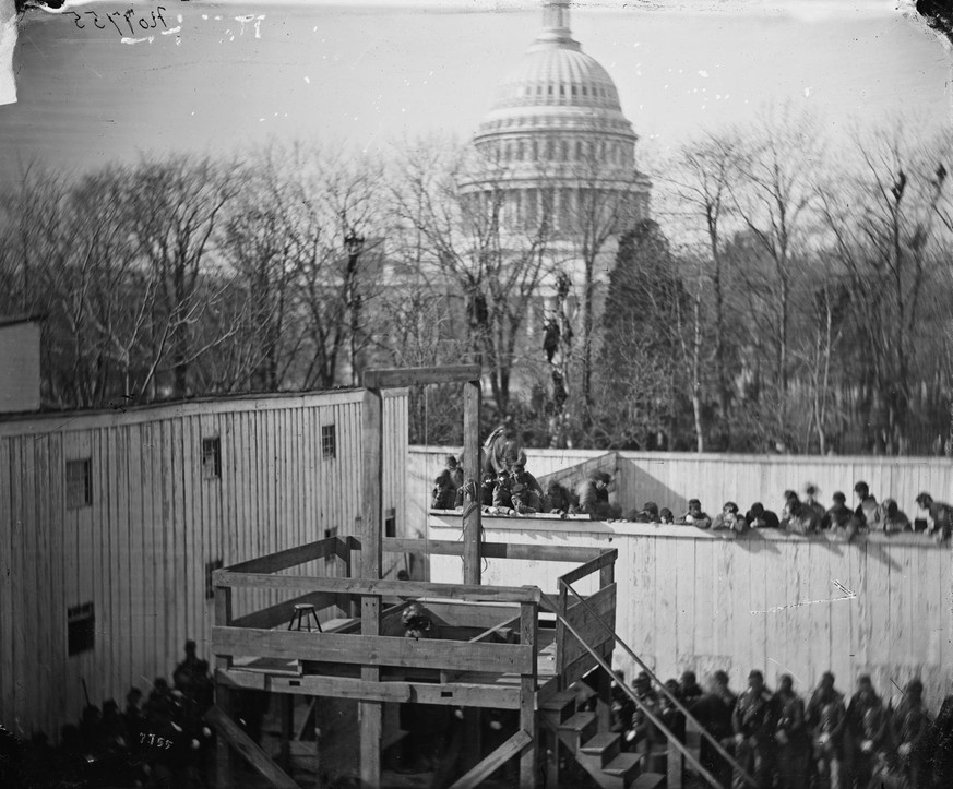 10. November 1865: Henry Wirz wird in Washington, D. C. in unmittelbarer Nähe zum Kapitol hingerichtet.
https://www.loc.gov/resource/cwpb.04197/