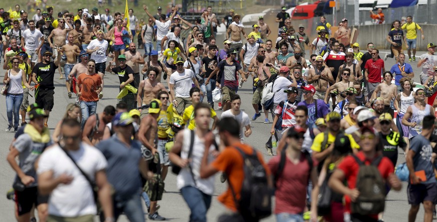 In Mugello kommen viele «Rossimanier» zusammen, Fans von Valentino Rossi.