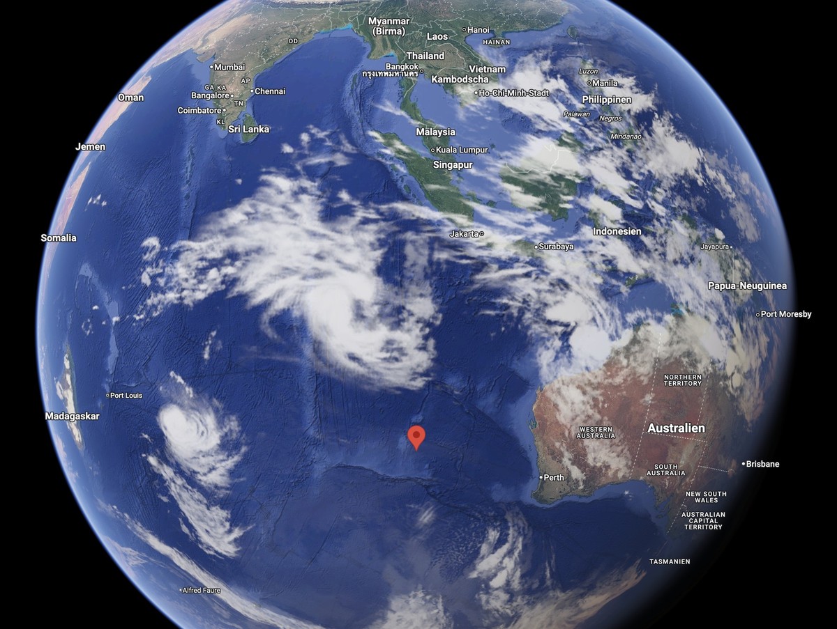 Absturzort von MH370, laut Richard Godfrey.