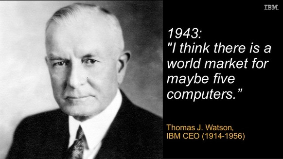 IBM-Chef Thomas J. Watson (Foto aus den 1920er-Jahren).
