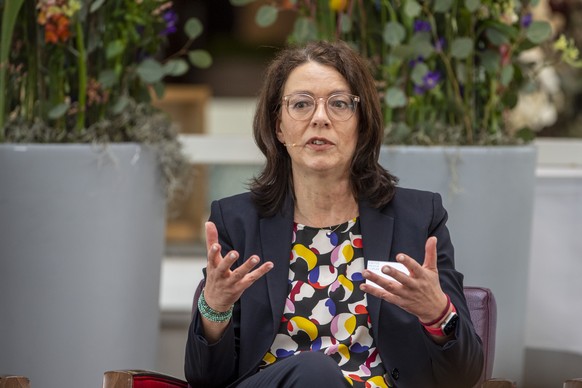 Direktorin von Schweizer Radio und Fernsehen SRF, Nathalie Wappler anlaesslich des Swiss Media Forum vom Freitag, 12. Mai 2023 im KKL in Luzern. (KEYSTONE/Urs Flueeler)