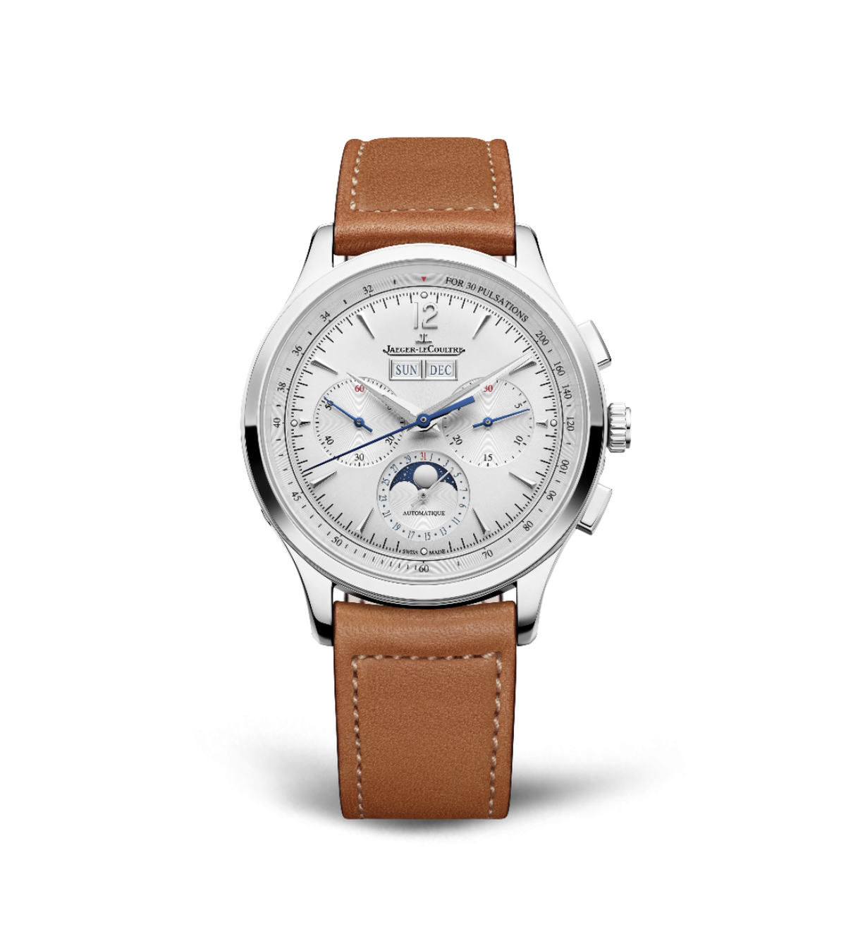 La Jaeger-LeCoultre Master Control Chronograph Calendar est une montre en acier au design sobre et élégant.