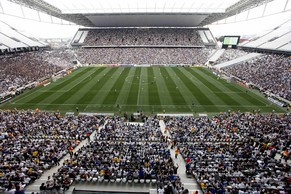 Das Stadion in Sao Paulo ist bereit für die WM.