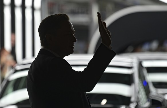 Elon Musk, Tesla CEO attends the opening of the Tesla factory Berlin Brandenburg in Gruenheide, Germany, Tuesday, March 22, 2022. The first European factory in Gruenheide, designed for 500,000 vehicle ...