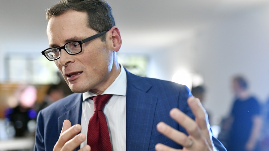 Roger Koeppel, SVP, .im Walcheturm in Zuerich bei den eidgenoessischen Wahlen am Sonntag, 20. Oktober 2019. (KEYSTONE/Walter Bieri)