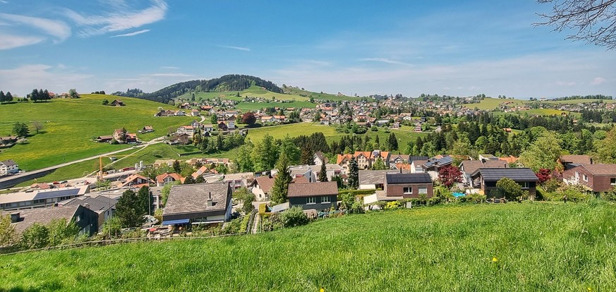 Ausblick vom Kinderdorf Pestalozzi auf das beschauliche Trogen AR.