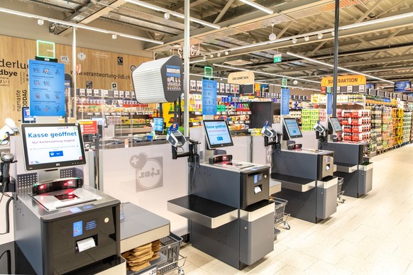 Self-Checkout auch bei Lidl.