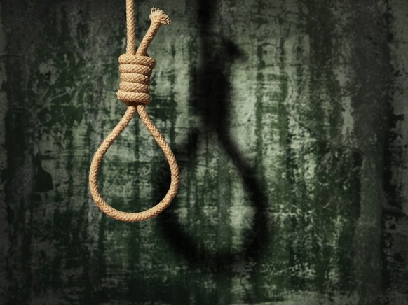 Galgen. Hinrichtung durch Erhängen in Singapur.