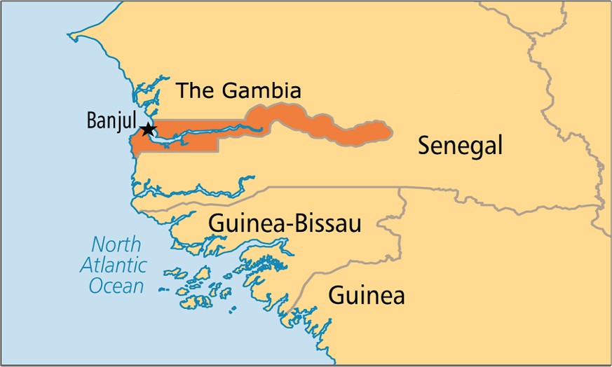 Karte von Gambia