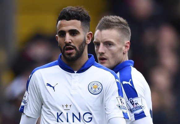 Das dynamische Sturmduo Mahrez (l.) und Vardy.