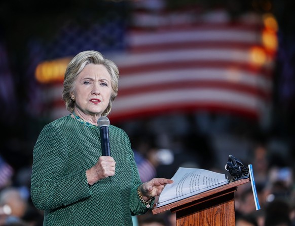 epa05610807 (FILE) A file photograph showing the US Democratic Party presidential nominee Hillary Clinton participating in a campaign event at the University of North Carolina at Charlotte in Charlott ...