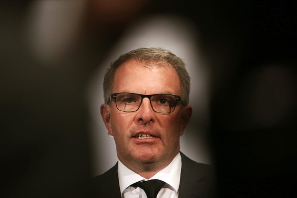 epa04677676 Carsten Spohr, Chief Executive Officer of Lufthansa AG, makes a statement on the Germanwings A320 crash over the French Alps in the Lufthansa Aviation Center in Frankfurt Main, Germany, 24 ...