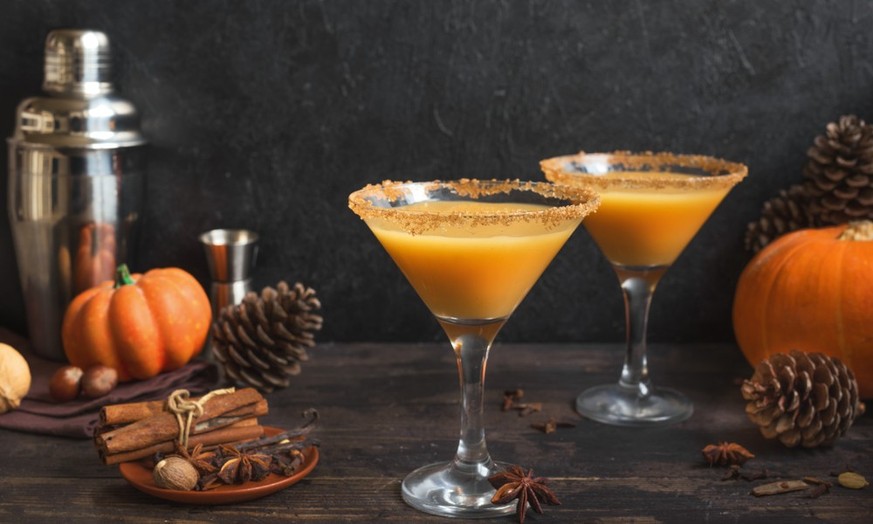 Pumpkintini pumpkin martini cocktails drinks trinken kürbis halloween herbst pumpkin spice