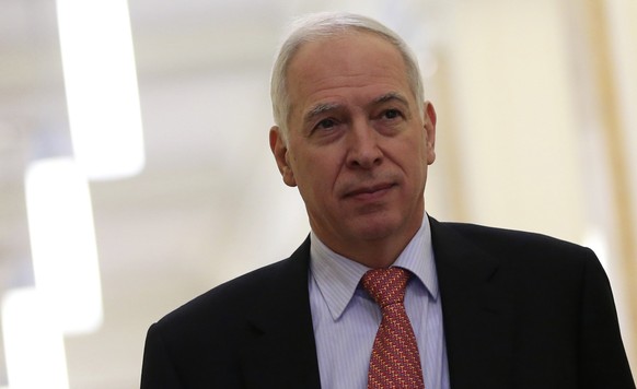 Swiss Secretary of State and government negotiator Jacques de Watteville arrives for a news conference in Bern February 17, 2014. Switzerland risks losing market access for its banks in the European U ...