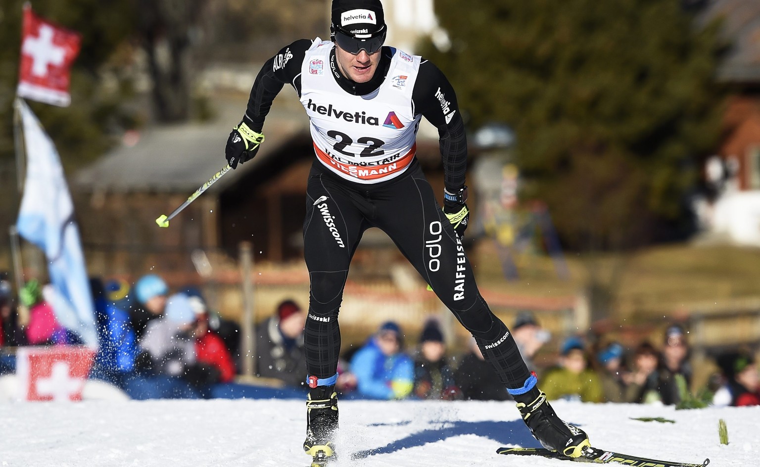 Dario Cologna scheidet im Sprint in Val Müstair bereits im Viertelfinal aus.