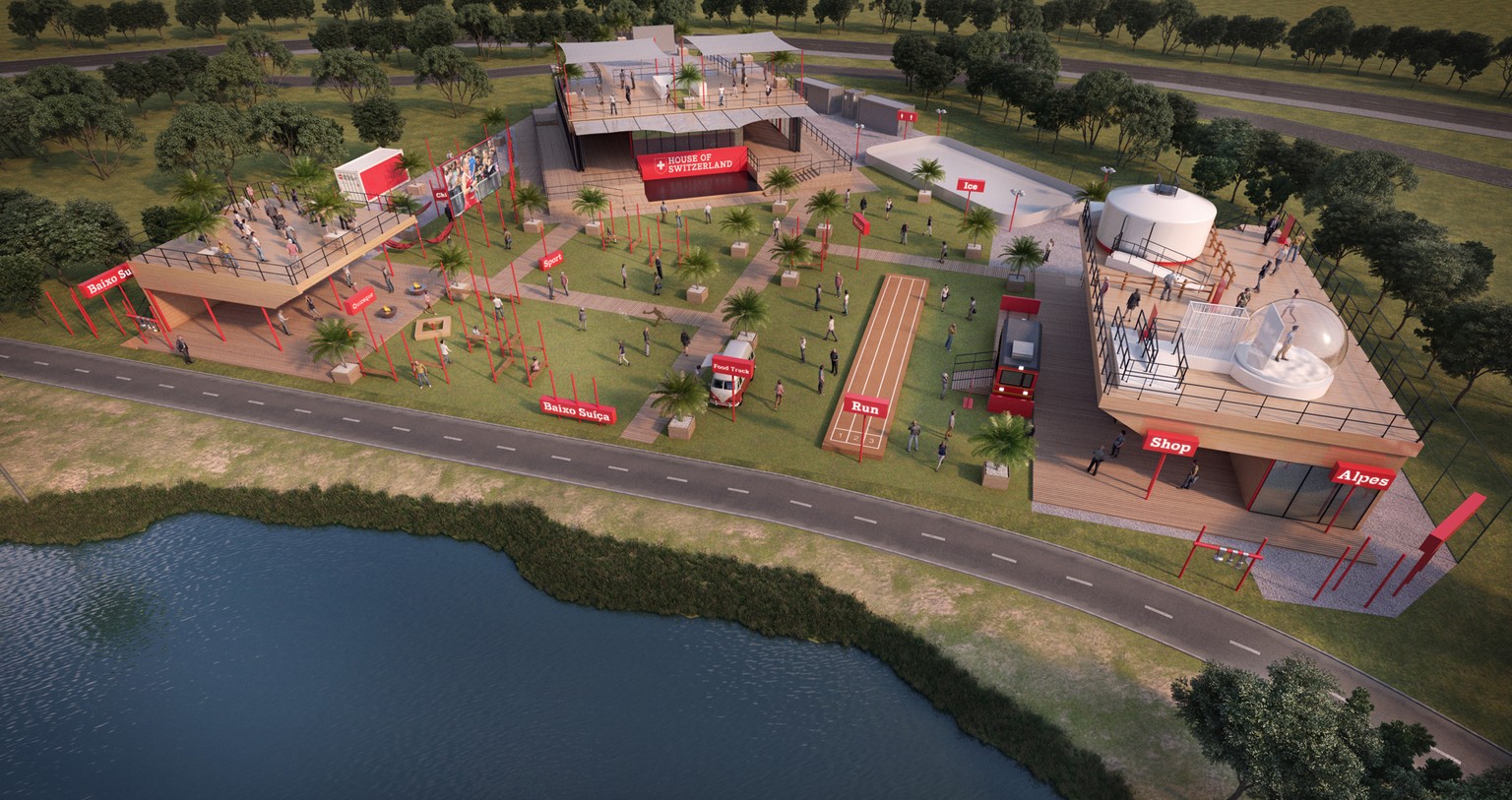 Das «House of Switzerland» in Rio de Janeiro wo am Freitag die olympischen Sommerspiele starten.