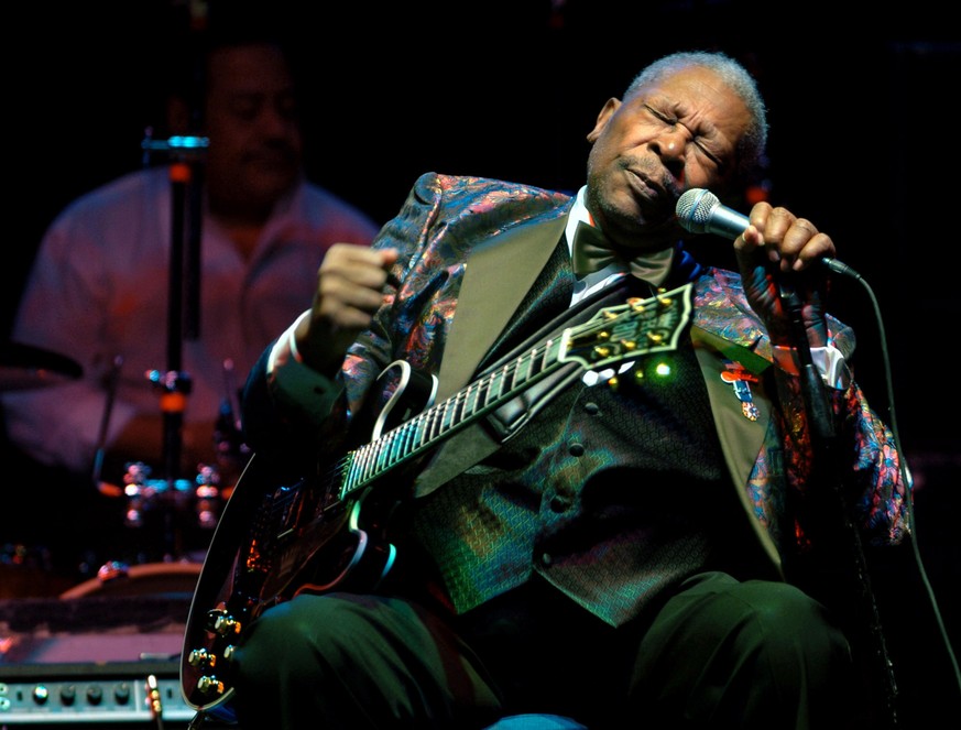 Die Legende B.B. King während einem Auftritt.