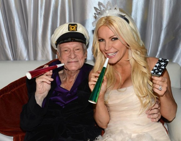 «Playboy»-Gründer Hugh Hefner mit Ehefrau Crystal Harris (2012): Neue Zeiten brechen an.&nbsp;