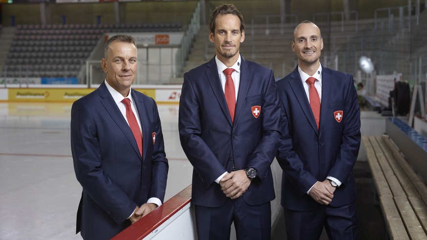 ARCHIVBILD ZUR UNTERZEICHNUNG VON ZWEIJAHRESVERTRAEGEN DURCH EISHOCKEY-NATIONALMANNSCHAFTSTRAINER PATRICK FISCHER UNS SEINE ASSISTENTEN, AM FREITAG, 22. DEZEMBER 2017 - Swiss ice hockey national team  ...