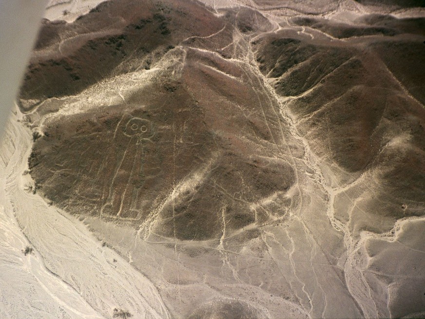Nazca-Linien, Scharrbilder, Geoglyphen. &quot;Astronaut&quot;.
