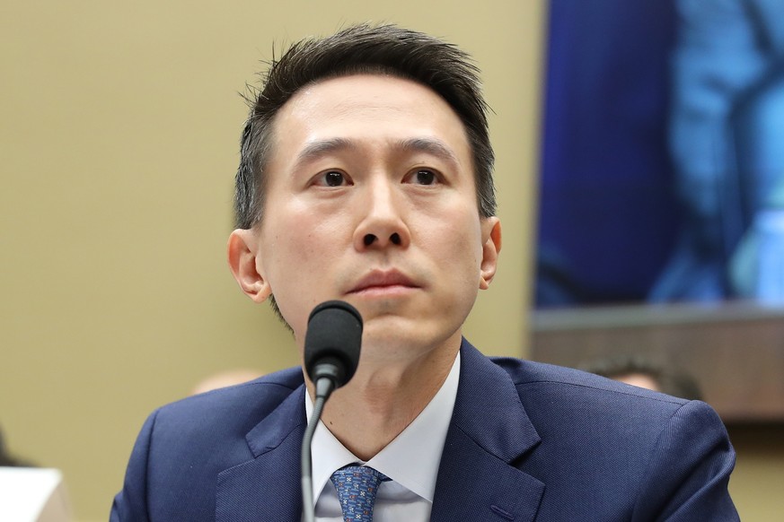 epa10538823 TikTok CEO Shou Zi Chew testifies before the House Energy and Commerce Committee hearing TikTok - How Congress Can Safeguard American Data Privacy and Protect Children from Online Harms, o ...