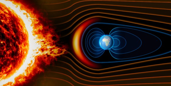 Magnetfeld Erde, Sonnenwind