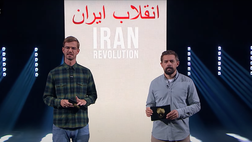 Wieder einmal eine gelungene Aktion der beiden TV-Könige: Während 15 Minuten Prime-Time richten sie das Augenmerk ganz auf die iranische Revolution.