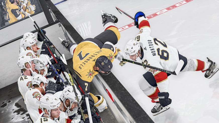 Die Dynamik in «NHL 24» wächst noch mal deutlich an. Das gilt auch für die noch realistischeren, oft spektakulären Checks. (