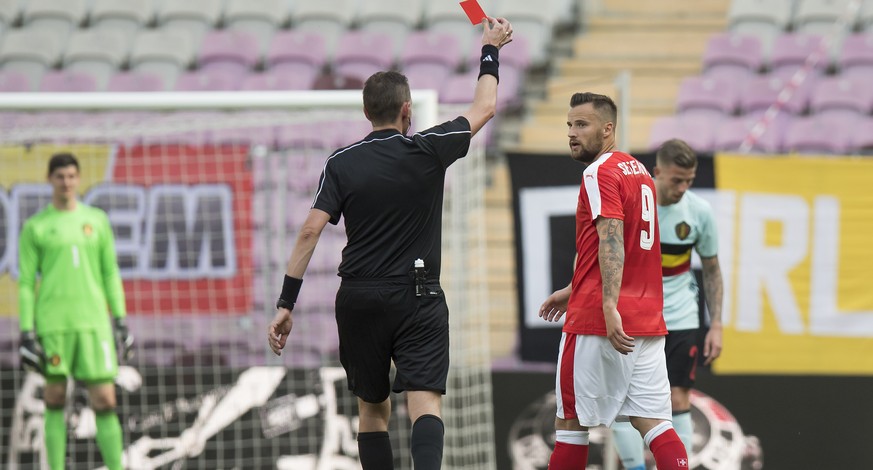 Die Rote Karte aus dem Testspiel gegen Belgien hat für Haris Seferovic keine Auswirkungen auf die EM.