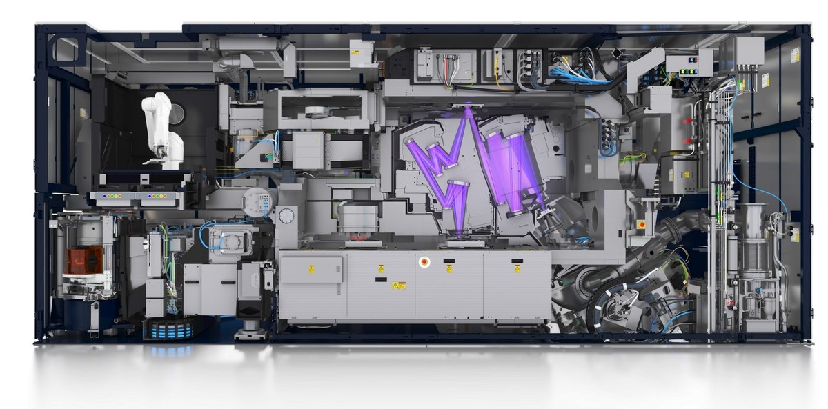 Das Innenleben einer EUV-Lithografie-Maschine.
