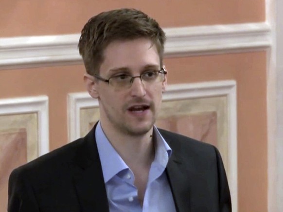 FILE - In this image made from video and released by WikiLeaks, former National Security Agency systems analyst Edward Snowden speaks in Moscow, Oct. 11, 2013. President Vladimir Putin has granted Russian citizenship to former U.S. security contractor Edward Snowden, according to a decree signed by the Russian leader on Monday Sept. 26, 2022.  (AP Photo, File)