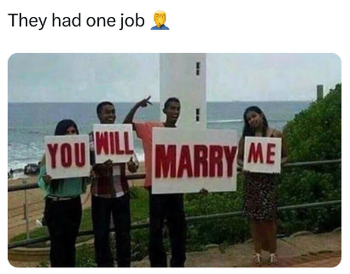 Faildienstag: Hochzeitsantrag falsch herum