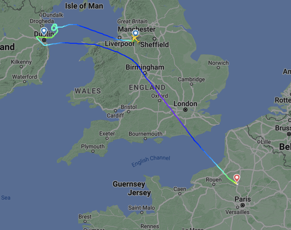 Sturm Isha: Flug von Manchester nach Dublin wird nach Paris umgeleitet