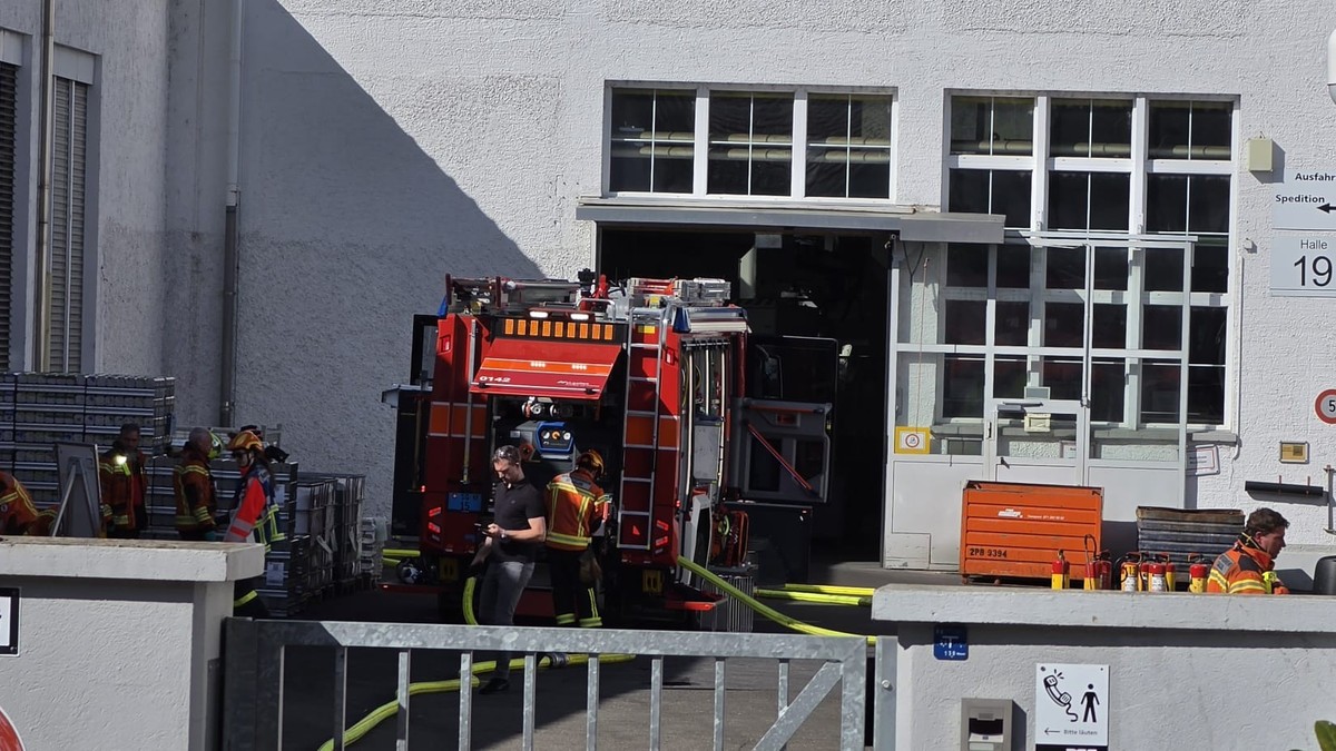 Grosseinsatz wegen Brand in St.Galler Industriebetrieb