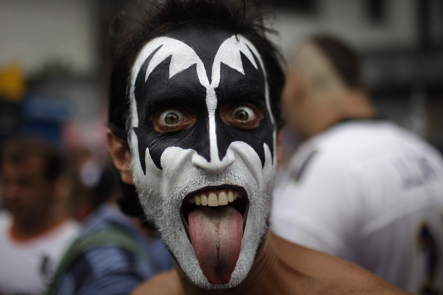 Ein Kiss-Fan 2011 in Rio de Janeiro, Brasilien.