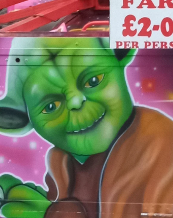 Airbrush Kunst auf Chilbi: Yoda